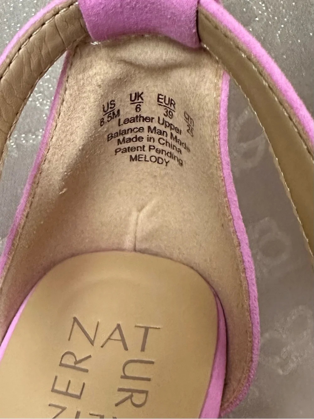 Naturalizer Pink Suede Platform Heel Sandals